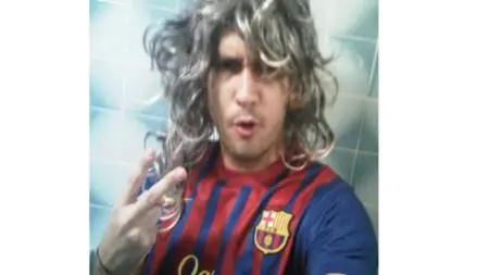Messi se puso peluca de puyol