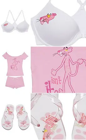 Ropa interior inspirada en la Pantera Rosa