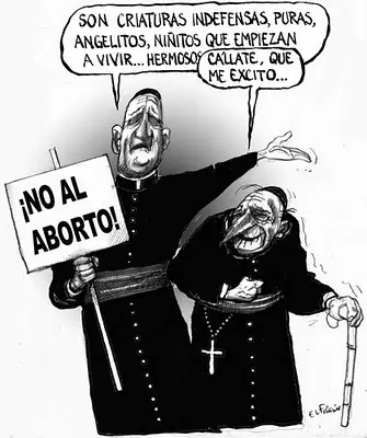 La Iglesia, la violación, la homofobia y el aborto.
