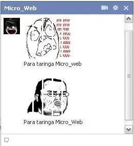 Memes en el chat de Facebook sin rayas