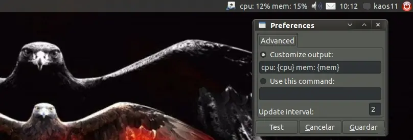 Indicadores de aplicaciones para la barra superior de Unity