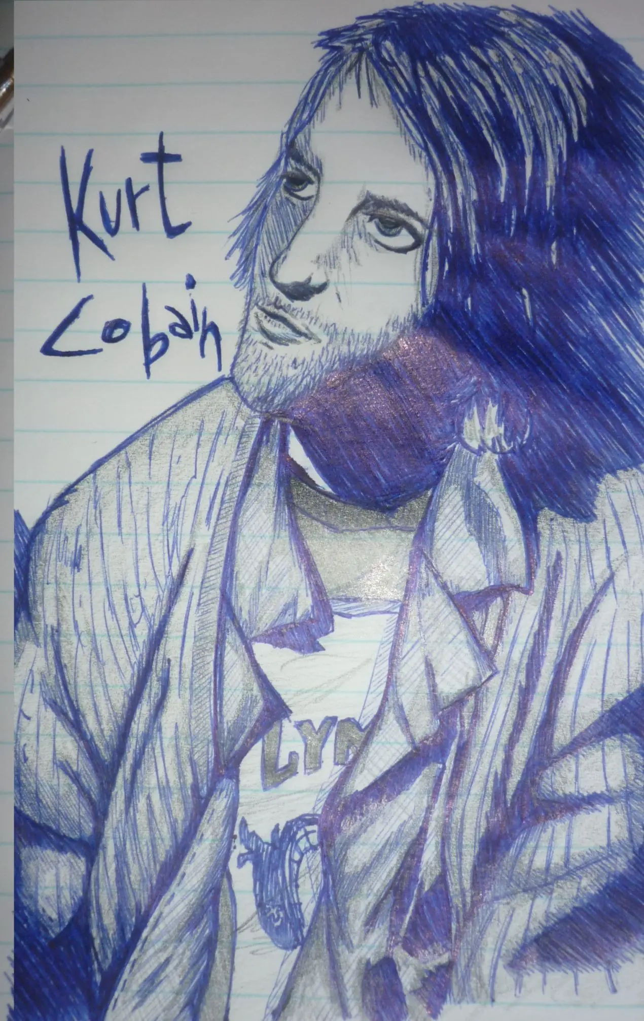 mi dibujo de kurt cobain