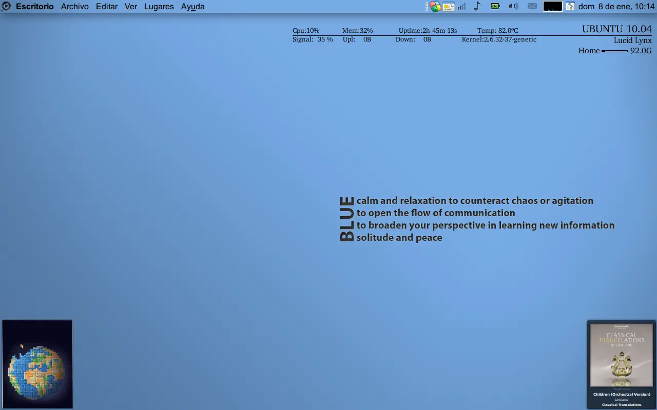 Mi Escritorio Ubuntu 10.04 (minimalista?)