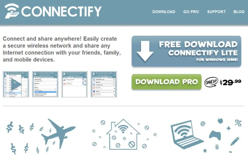 Connectify, crea puntos de acceso WiFi en segundos