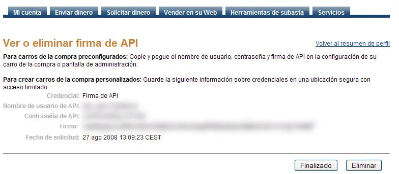 Configurar Paypal como método de pago
