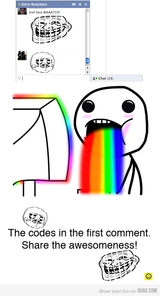 como poner memes grandes en el chat de facebook
