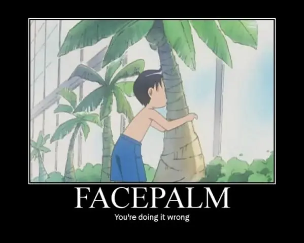 Facepalm el post merecido.