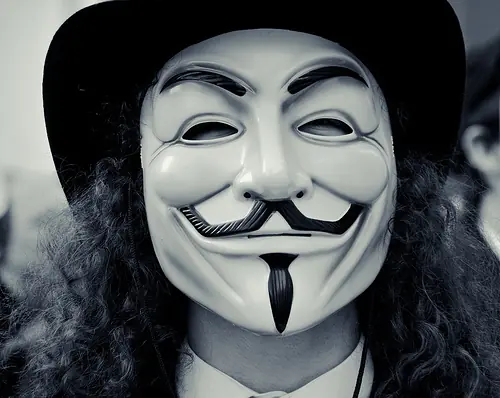 Máscara "V de Vendetta".
