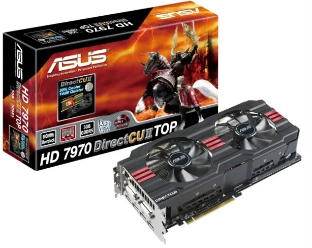 Asus HD 7970 y 7950 DirectCU II, enormes y caras pero única