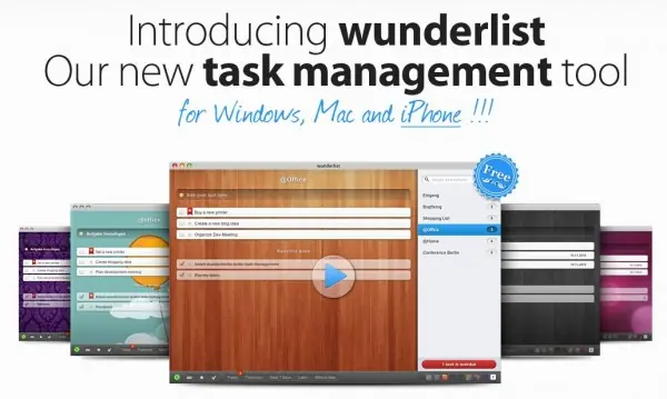 Wunderlist – Para sincronizar listas de tareas entre Windo