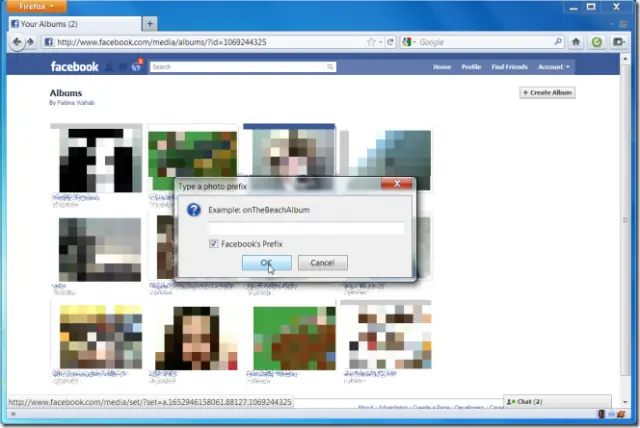 Aplicacion para descargar álbumes de Facebook