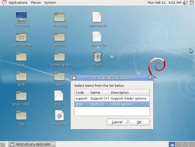 Recuperar GRUB con Rescatux