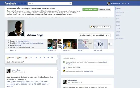 Tutorial para usar Timeline de Facebook