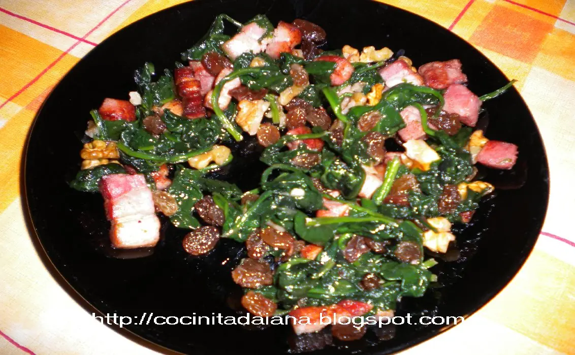 Espinacas salteadas