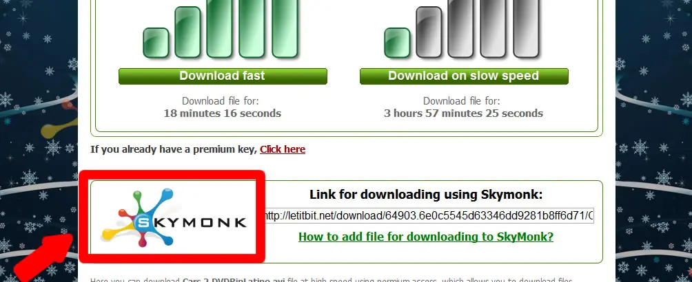 aumenta la velocidad de descarga al 80% con skymonk