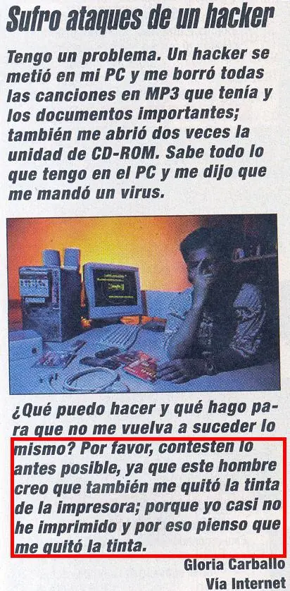 Un hacker me roba la tinta de la impresora
