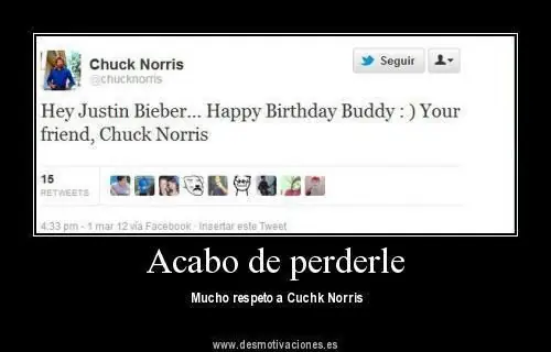 Chuck norris y Justin bieber (?)