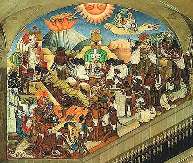 Murales de la escalera de Palacio Nacional, México