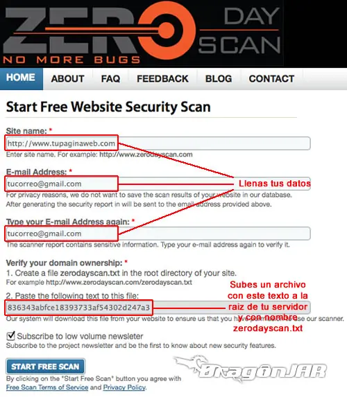 Revisa la seguridad de tu sitio web Gratis