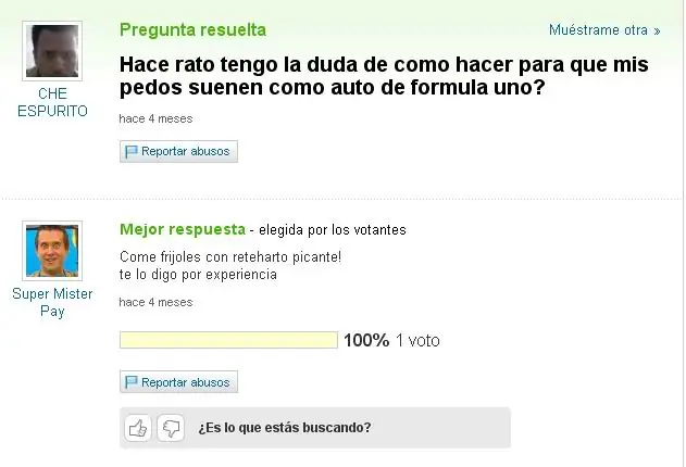 Preguntas en Yahoo Respuestas