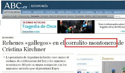 "Corralito Montonero" segun diario abc