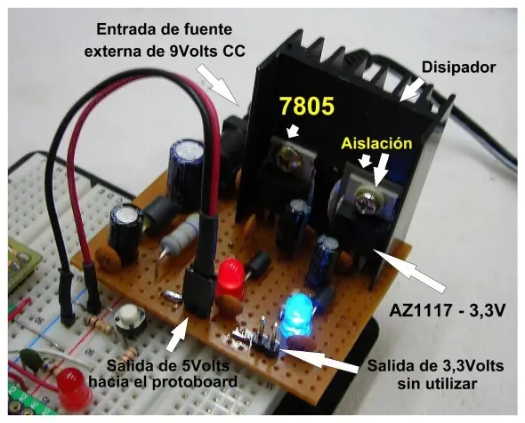 Fuente para protoboard