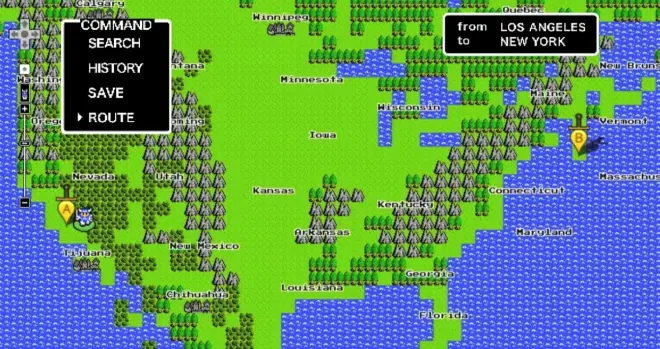 Google Maps 8 Bits para la nes