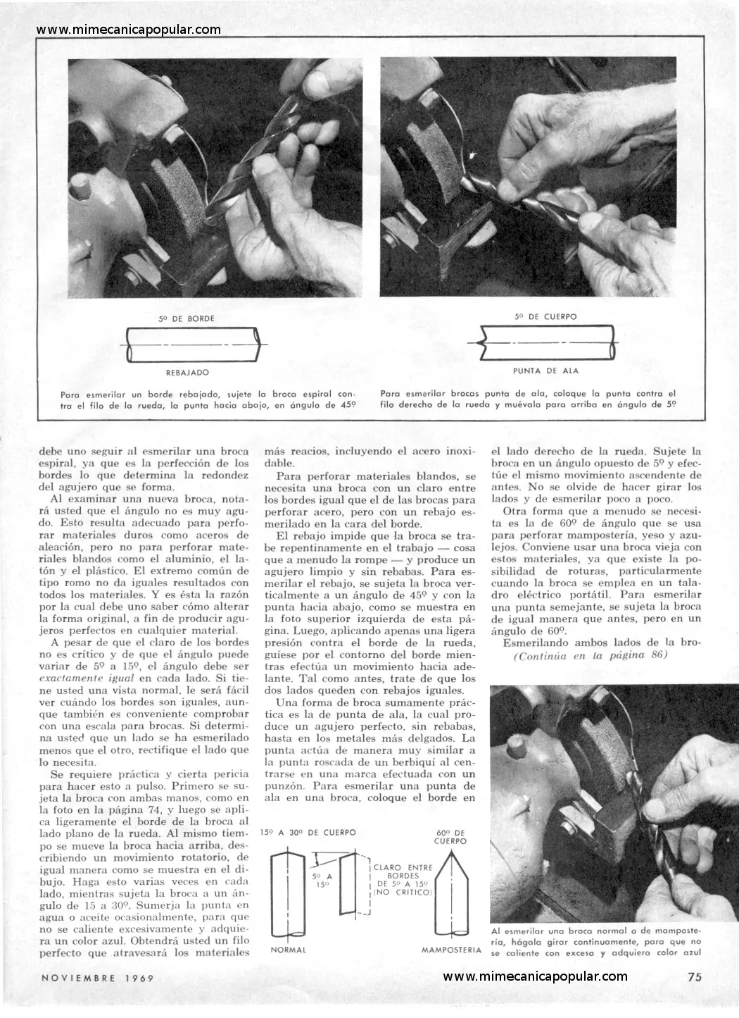 Como afilar una mecha o broca de taladro de mano
