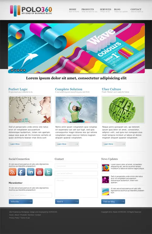 40 Exelentes plantillas web en PSD