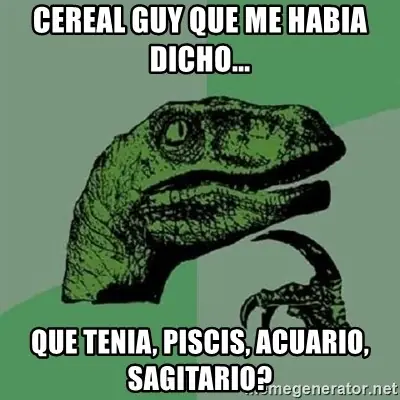 El velociraptor verde VS el chabon del cereal