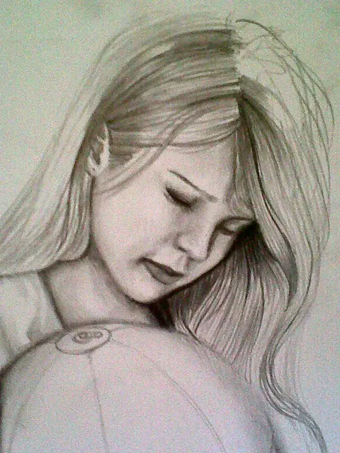 Niña Triste Dibujo Propio