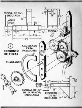 Construcción de un reloj de mecánica clásica hecho en mad