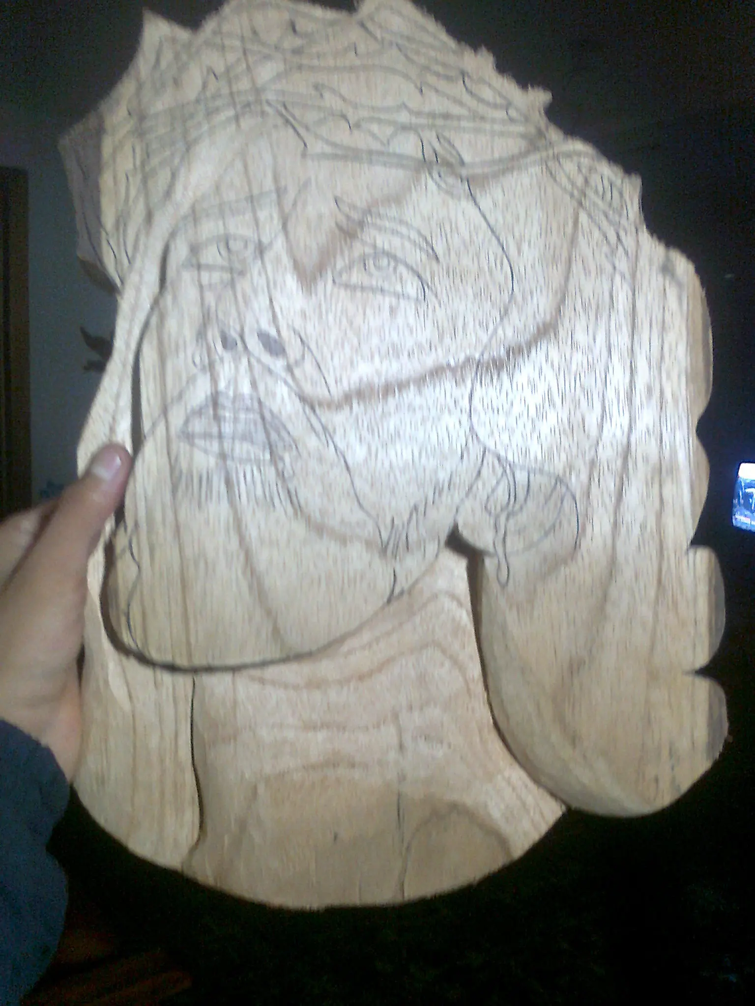 rostro de cristo en madera