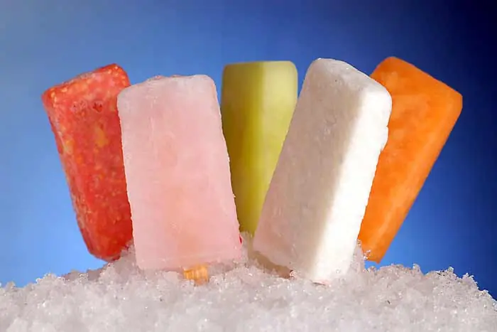 Paletas heladas de fruta natural