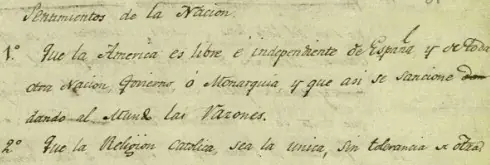 Sentimientos de la Nación - José María Morelos y Pavón