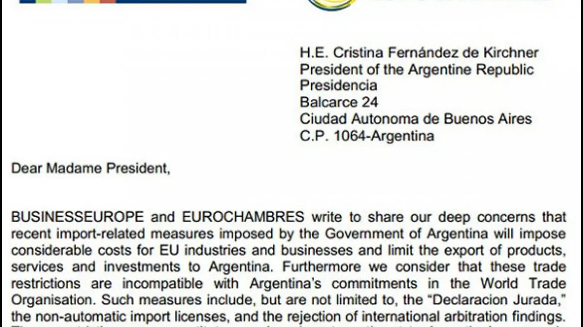 Los empresarios europeos piden reunirse con la Presidente