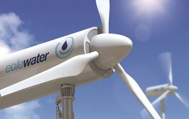 Una turbina que produce agua potable a partir del aire