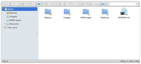 Gestor de archivos con jQuery