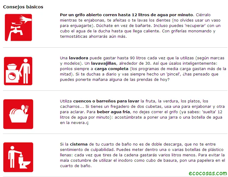 Consejos para ahorrar agua y cuidar el Medio Ambiente