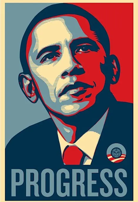 100 afiches Obama, campaña presidencial.