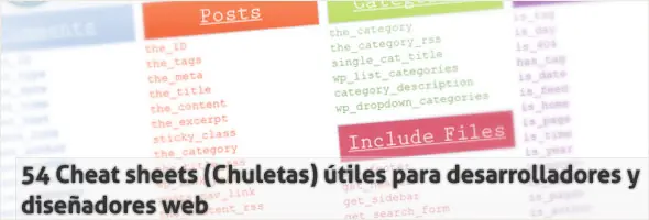 Cheat Sheets Útiles Para Desarrolladores Y Diseñadores Web