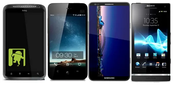 Probablemente los mejores smartphones Android para el 2012