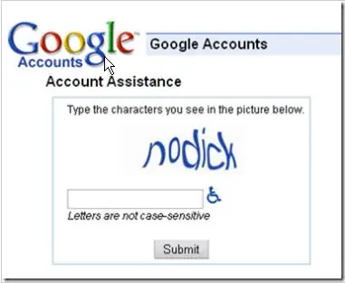 Captcha de Gmail crackeado