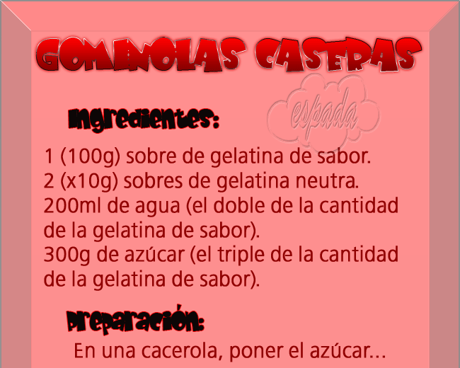 Gominolas o gomitas caseras