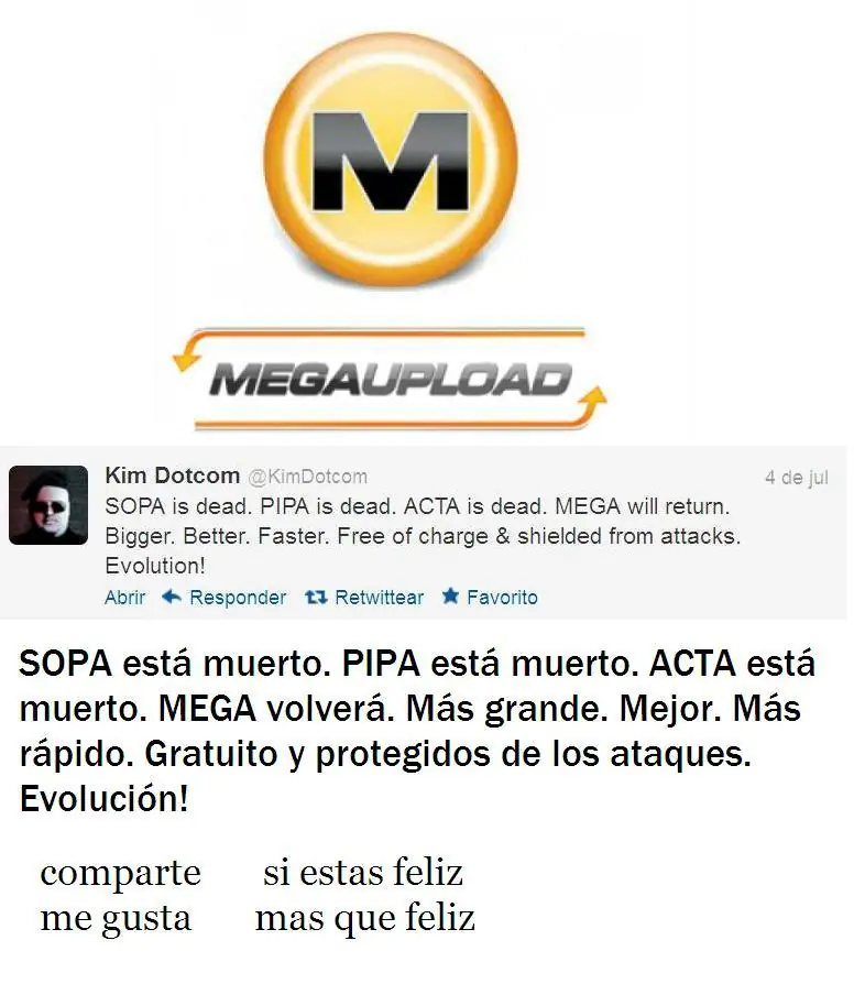 Megaupload: "Mejor, más rápido y gratuito"
