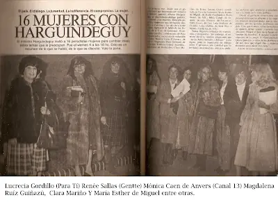 Año 1980: Magda con Harguindeguy, Pérez Esquivel denunciab