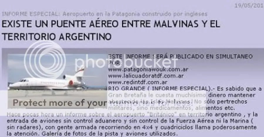 Aeropuerto clandestino inglés en la Patagonia (Malvinas)