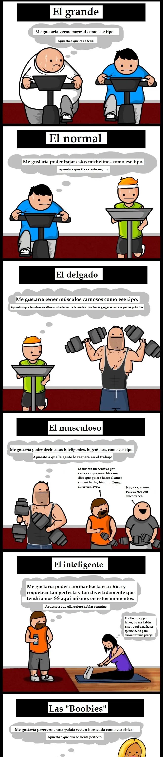 En el gym: quien esta mirando a quien
