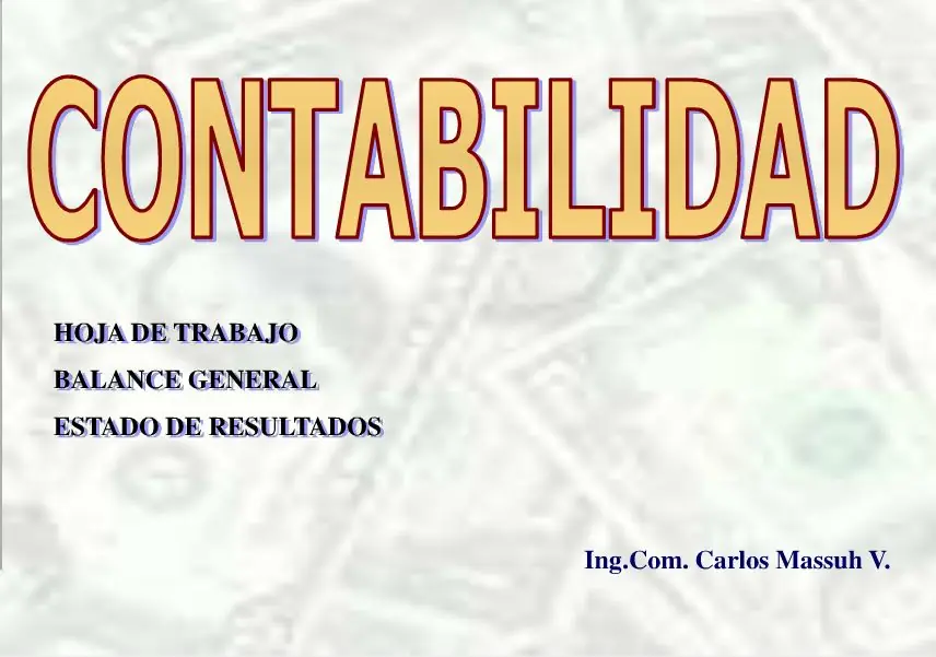 hoja de trabajo contable