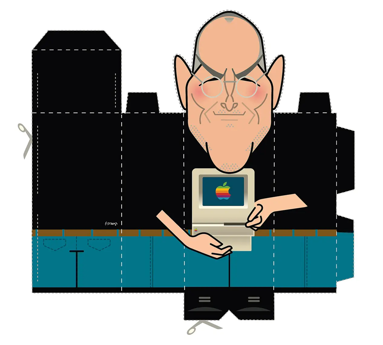 Steve Jobs para armar y decorar escritorio
